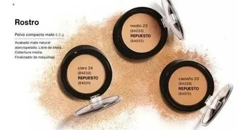 Polvo Compacto Natura Faces Matte Castaño 20 para Rostro