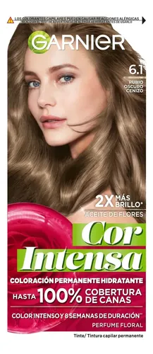 Kit Tintura Permanente Cor Intensa Tono 6.1 Garnier