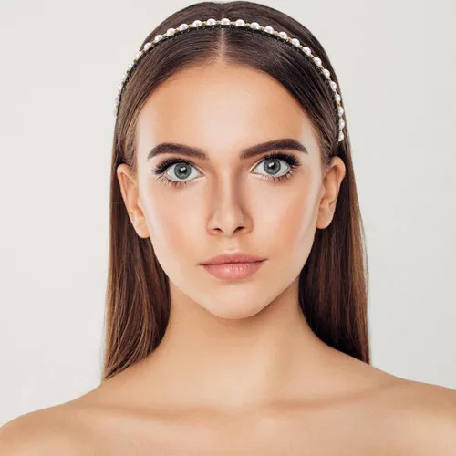 2 Piezas Aros De Pelo Con Perlas Delicados Diadema Antidesli