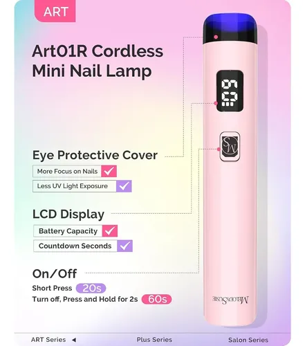 Lámpara Uv Led Melodysusie Art01r 4 En 1 Gel Uñas Uñas