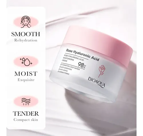 Crema Facial Hidratante Con Ácido Hialurónico De Rosas Hydra