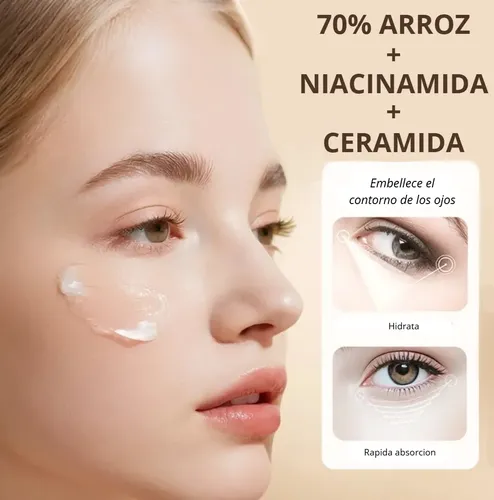 Crema Contorno Ojos 70% Arroz Blanqueador Sadoer