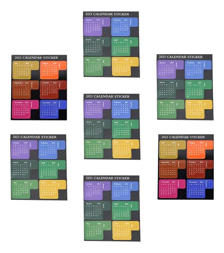 7x Calendario Pegatinas 2023 Divisor De Tarjetas De