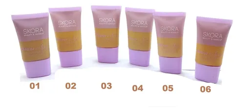 Base Maquillaje Liquida Foundation Glow Vibes De Skora 30 Ml Tono 01