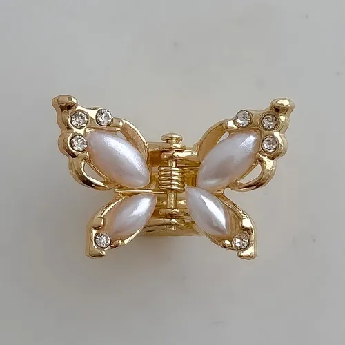 Pack X12 Broches Dorados Para Pelo Con Strass Y/o Perlas