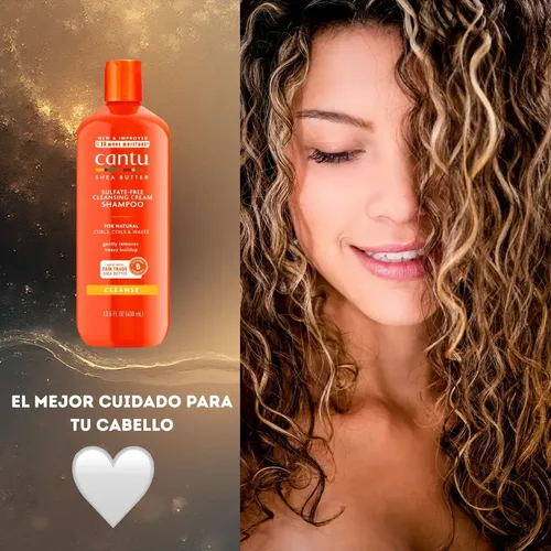 Cantu Shampoo Sin Sulfatos Para Rulos 400ml Manteca Karite