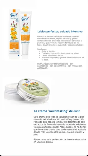 Crema Para Labios De Calendula De 10 Grs. Swiss Just