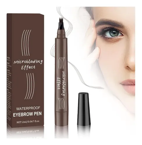 Lápiz Microblading Cejas 4d Impermeable, Hknbj Marrón