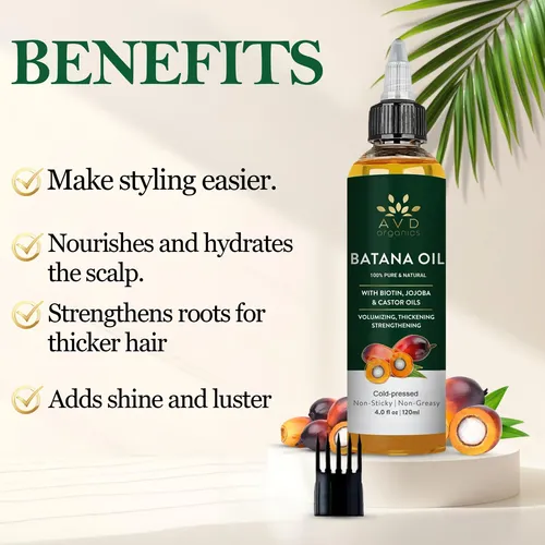 Aceite De Batana Avd Organics Para Crecimiento Capilar 120ml