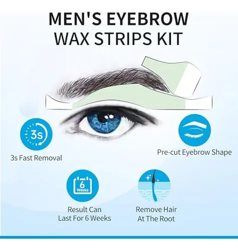 Kit De Cera Para Cejas Beauty7 Para Hombre, 24 Tiras De Depi