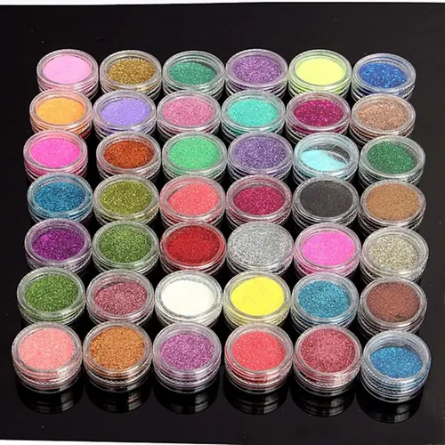 5 Mini Glitter Purpurina Todos Los Colores Uñas Ojos Rostro
