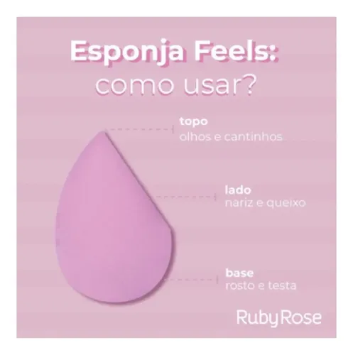Esponja De Maquillaje Feels Ruby Rose Soft Blender