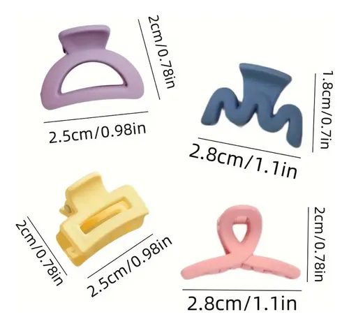 Set 20 Hebillas Tipo Garra Para El Pelo 20pcs