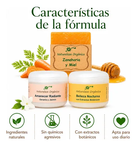 Set Nutritivo Revitalizante Cremas Dia+noche+jabon Zanahoria