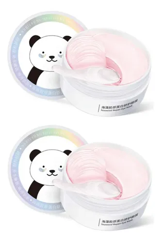 2x Frasco Parches Ojos Colágeno Algas Antiedad Ojeras Tipo