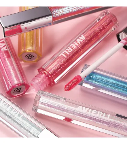 Brillo Labial Hidratante Con Perlas Para Maquillaje De `/