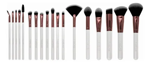 Set 18 Brochas Y Pinceles De Maquillaje Crueltyfree Fascino Rosa