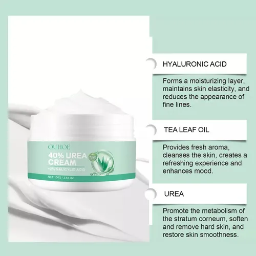 Bh Crema De Urea Al 40 % For Pies Con Ácido Hialurónico,2pcs