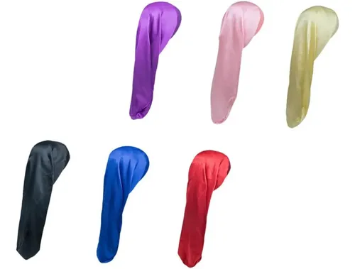 6 Piezas Gorro Dormir Satén Gorro Baño Secado Rápido Cabell