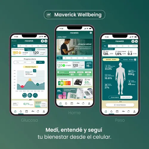 Balanza Corporal Inteligente Maverick Smartscale4 Blanco