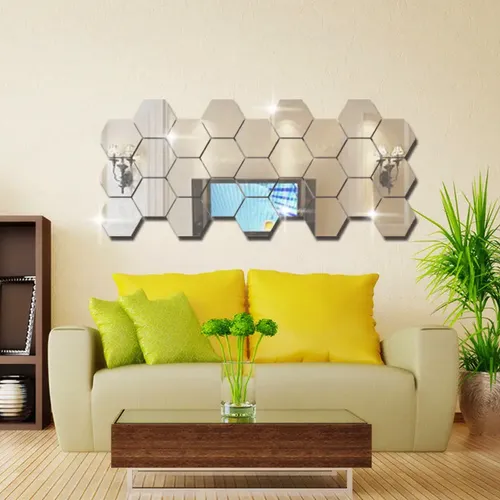 Pegatinas De Pared Con Espejo, Para Dormitorio, Sala De Esta