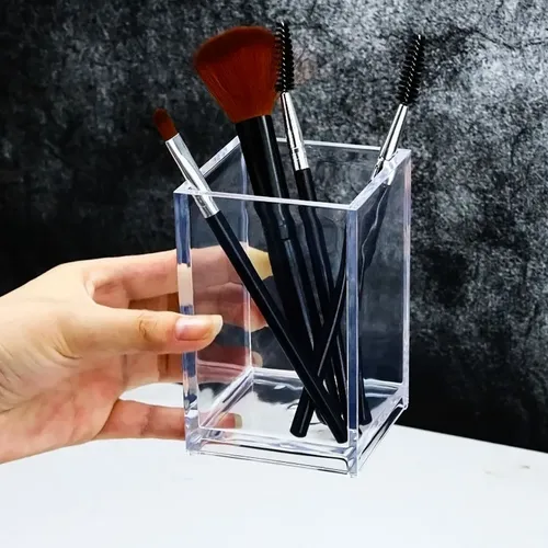 2 Soportes Acrílicos Para Brochas De Maquillaje, Tocador
