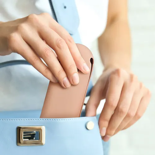 Bolsa De Maquillaje De Silicona Con 2 Soportes Para Brochas
