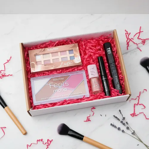 Set Maquillaje Ruby Rose 5 Cosméticos Caja Regalo Premium