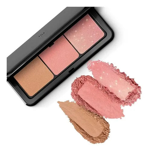 Paleta Multiacabado Rubor Y Bronceador Kiko Milano 3 Tonos Tono del maquillaje COR 01 CORAL