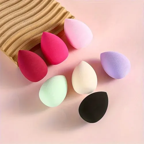 1 Esponja Maquillaje Caja Almacenamiento 2 Puffs Suave Color Aleatorio / 2 Piezas