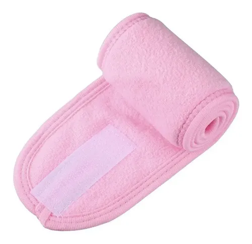 4 Diademas Spa Bandas De Pelo Mujer Baño Rosa
