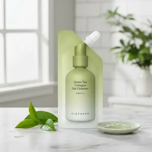 Hidehere Green Tea Collagen Gel Cleanser Skin Coreano 24ml