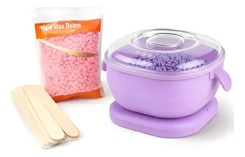 Kit Depilación Calentador Plegable De Cera 3 En 1 Silicona