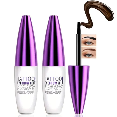 Y~ 2 Geles Para Cejas De Color Marrón Oscuro, Fáciles De ~/s