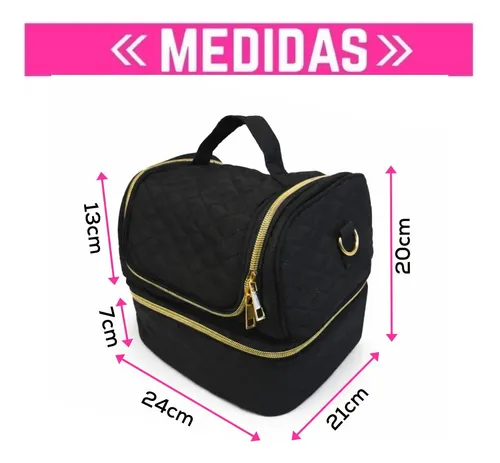 Neceser Bolsa Maquillaje/manicura Con Correa Ajustable