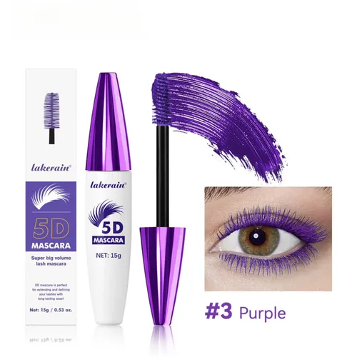 Máscara Morada Impermeable Para Pestañas, Impacto Y Personal