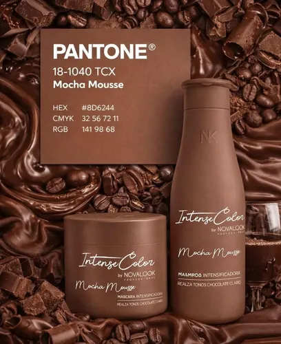 Máscara Intense Color Mocha Mousse Novalook +peine Desenredo