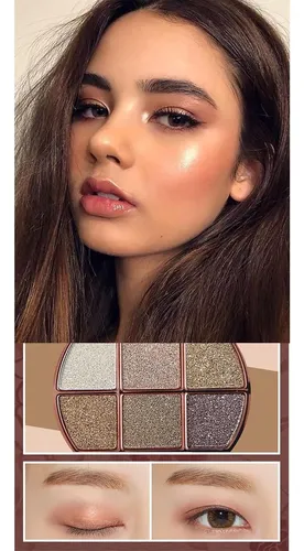 Paleta De Sombra Glitter Xfexm Color 6