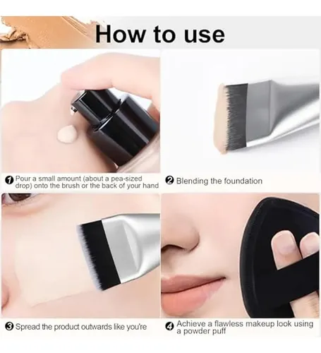 Nogeqi 2 En 1 Brocha Plana De Base Y Aplicador De Mascarilla