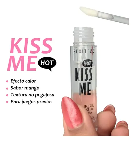 Kiss Me Sexitive Lipstick Hot Lip Oil Sabor Mango