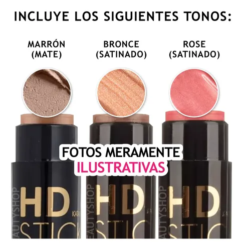 Stick Hd Contorno Barra Contorno Marron Rose Bronce Katalia