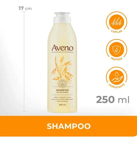 Aveno Shampoo Hidratante Emoliente Cuero Cabelludo Reactivo Avena Natural Pieles Sensibles