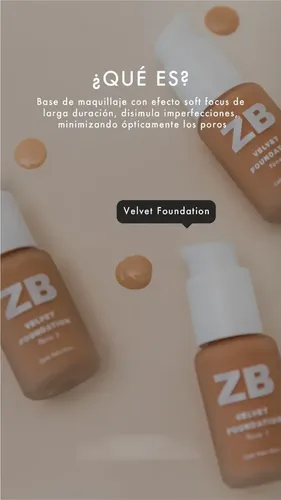 Zaira Beauty Velvet Foundation Tone 1 Oscuro Base Maquillaje