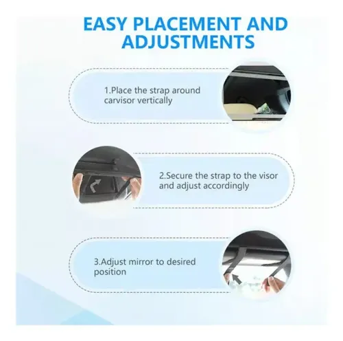 C Espejo For Visor Led Y Energía Solar, Accesorio Portátil Q
