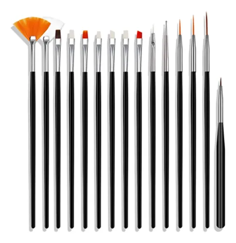Pincel For Decoración De Uñas, 15 Unidades, Kit Tips Gel