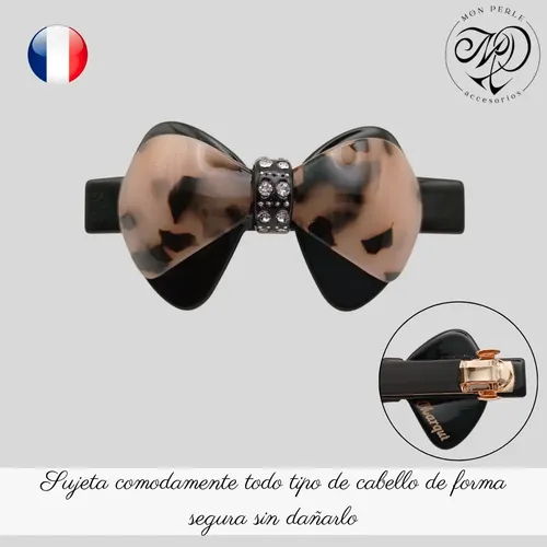 Hebillas Pelo Negra Con Moño Marqui Accesorios Color Negro