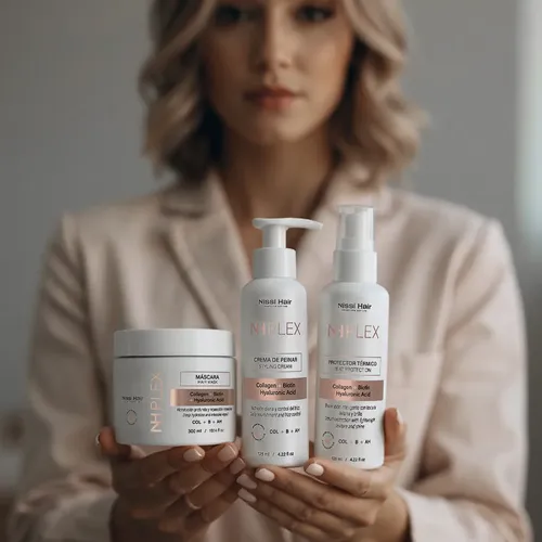 Protector Térmico Nissi Hair Nh Plex Colágeno Biotina Acido Hialuronico 125ml Formula profesional sin sulfatos sin parabenos Cruelty Free y con filtro Uv