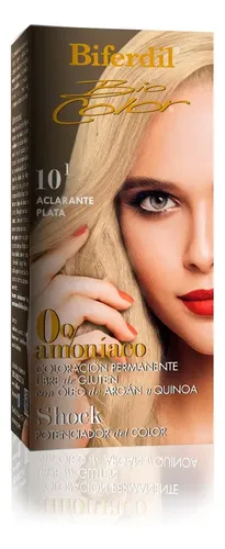 Biferdil Tintura Kit Amoniaco 0 % – Vegano Tono 10.1 Aclarante Plata