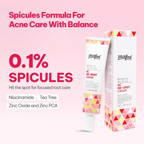 On-spot Cream 30g/1.05 Oz, Zinc Oxide 10%, Niacinamide 2%