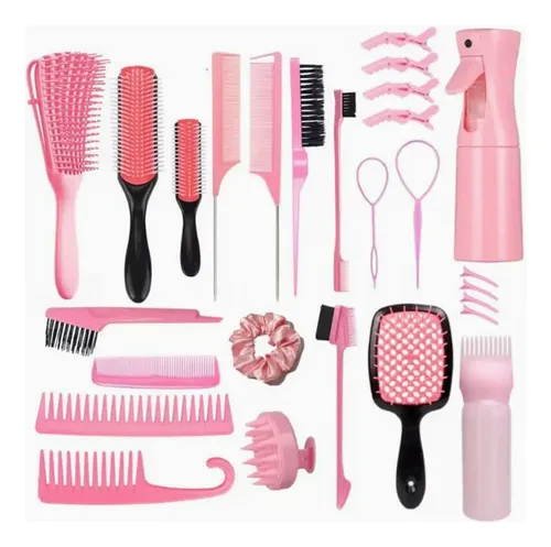 Kit 27pz Peine De Masaje Pinzas De Cabello De Peines Cepillo